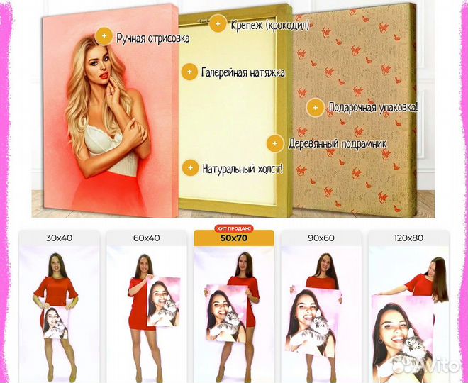 Портрет на холсте по фото