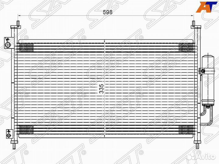 Радиатор кондиционера Хонда Цивик 05- HB