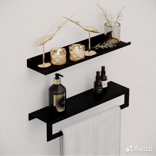 Полка в ванну и держатель для полотенец