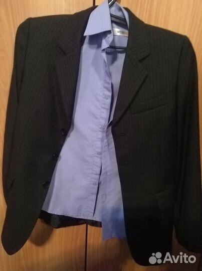 Новый пиджак р 152 см Пеплос и рубашка
