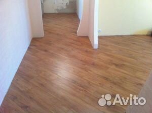 Укладка ламината, настил линолеума,плинтус, фанера