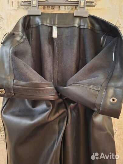 Кожаные брюки женские