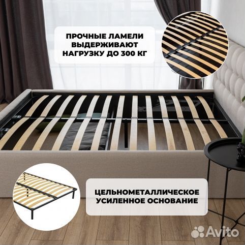 Кровать с матрасом двуспальная 160х200 Марсель