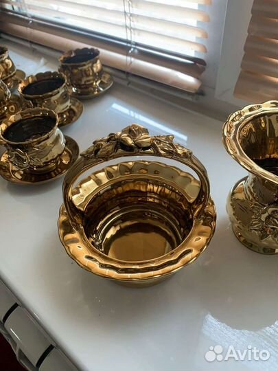 Чайный сервиз золотая роза