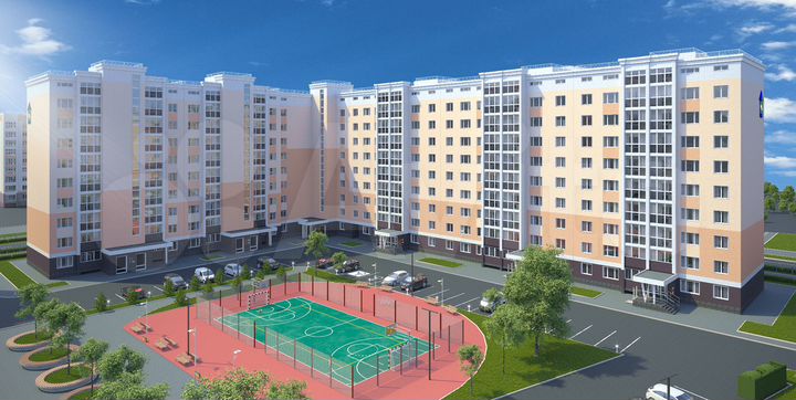 2-к. квартира, 63,5 м², 6/9 эт.