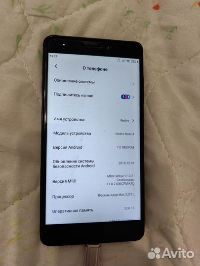 Xiaomi Redmi Note 4X, 3/16 ГБ