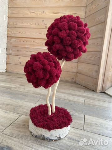 Дерево из мха. Топиарий из стабилизированного мха