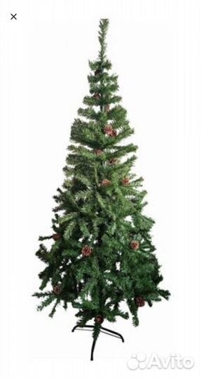 Новая искусственная ель с шишками 180 см