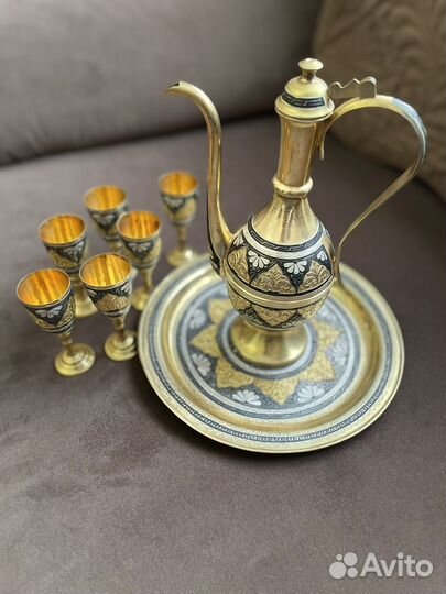 Сервиз коньячный кубачинский