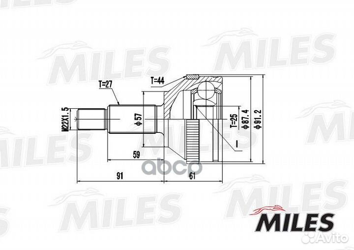 ШРУС ford mondeo I-II 1.8-2.5 93-00 нар. +ABS