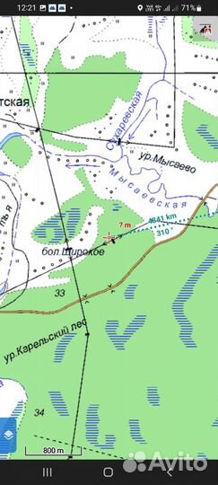 Топографическая карта Тюменской обл., в телефон