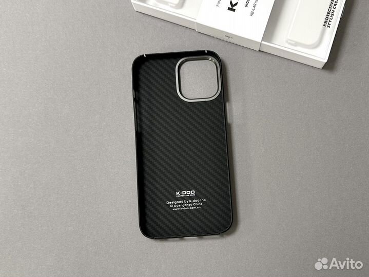 Чехол на iPhone 12 Pro Max Карбоновый