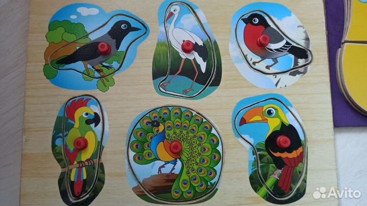 Деревянные пазл, лабиринт, рамка- вкладыш