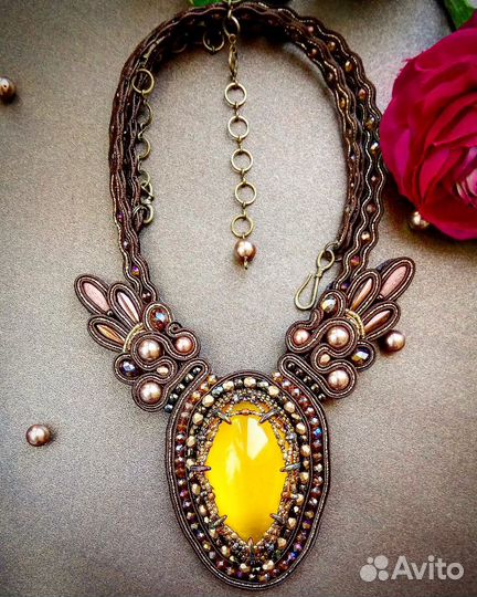 Сутажное колье 