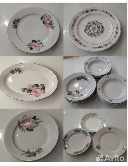 Блюдо большое, тарелки, блюдце СССР