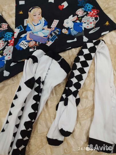 Колготки, платья Алиса в стране чудес