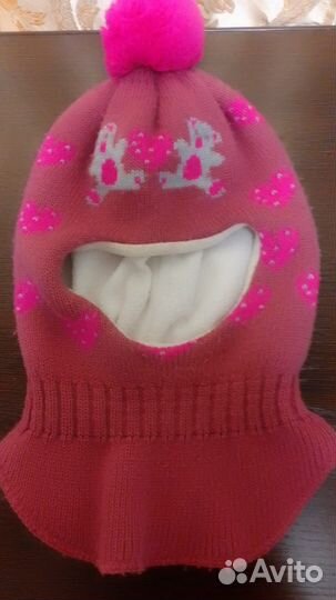 Шапка шлем для девочки 48 50