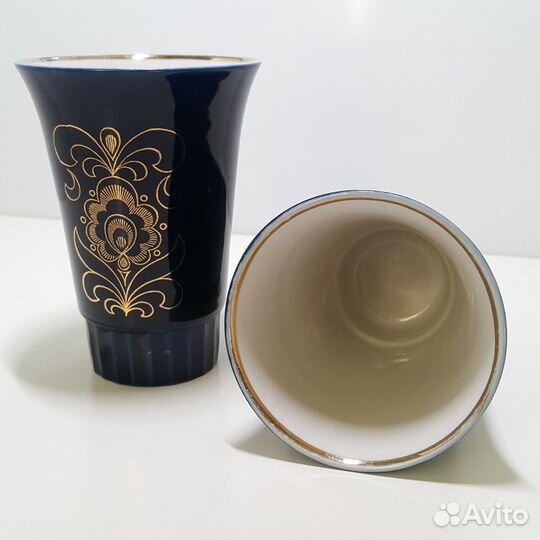 Стаканы кобальт позолота. Возрождение, 1970-е годы