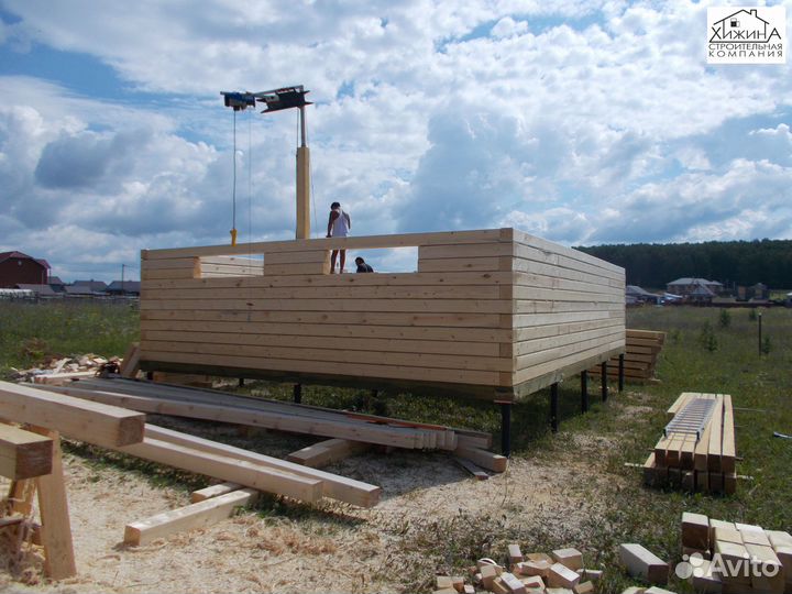 Дома срубы 6х8 из бруса с мансардой строительство