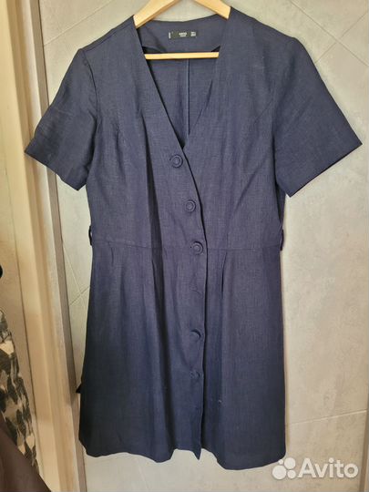 Льняное платье mango