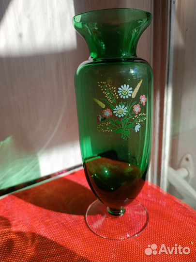 Вазы из цветного стекла СССР