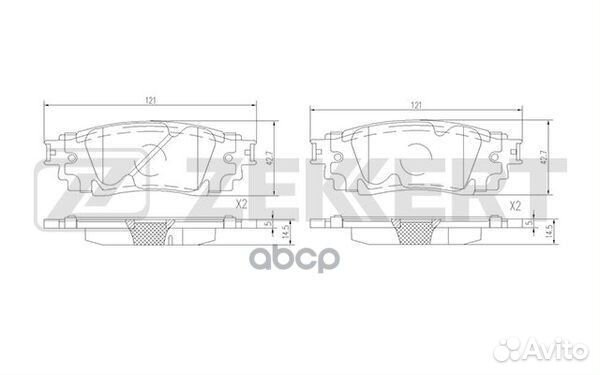 Колодки торм. диск. задн.Toyota RAV4 (A50 H50)