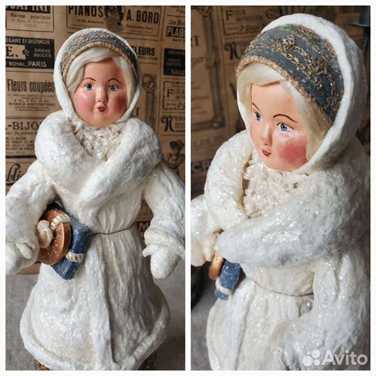 Снегурочка ватная ссср.Авторская работа.Винтаж