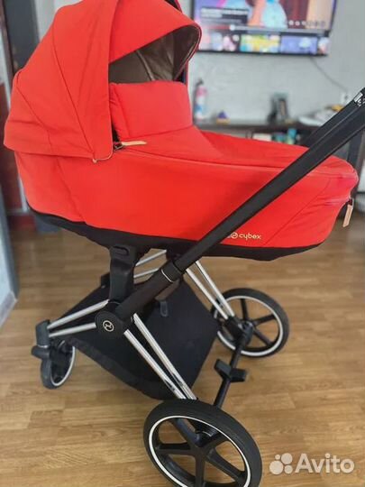 Коляска 2 в 1 Cybex Priam 4.0 Autumn Gold шассі ch