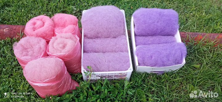 Прочесаная собачья шерсть