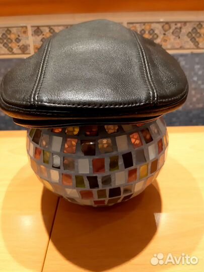 Кепка мужская кожаная