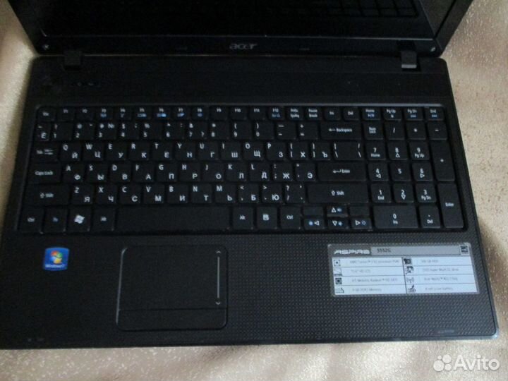 Ноутбук acer aspire 5552 на запчасти