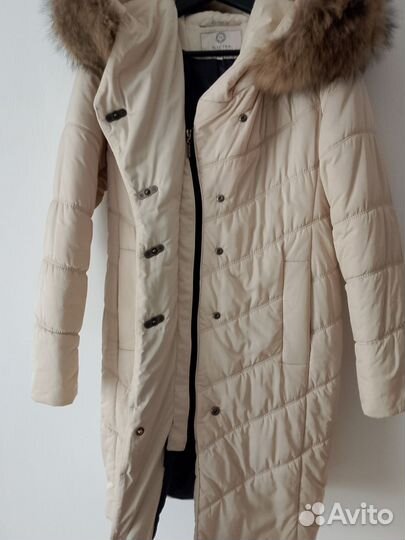 Куртка Парка с натуральным мехом размер 42