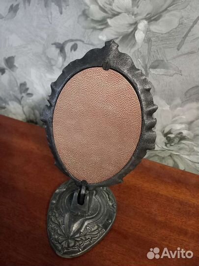 Зеркало настольное СССР Силумин