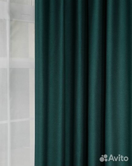 Шторы рогожка Орфей Виридиан