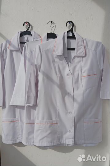 Медицинский халат 44-46 5 шт хлопок. Торг