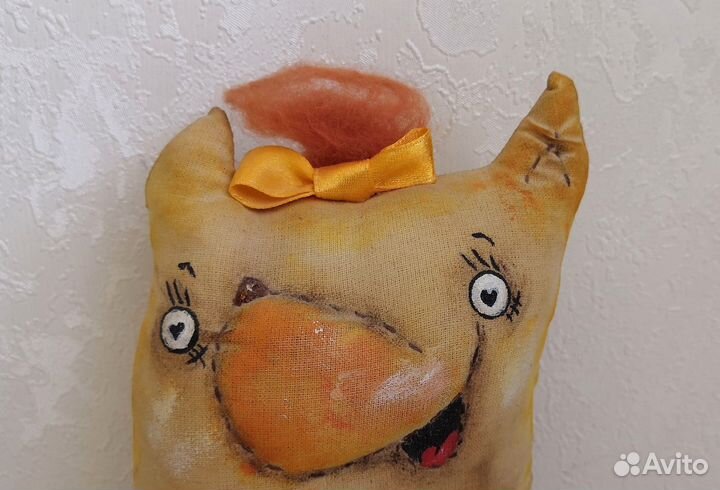 Интерьерная кофейная кукла Лисичка 21 см