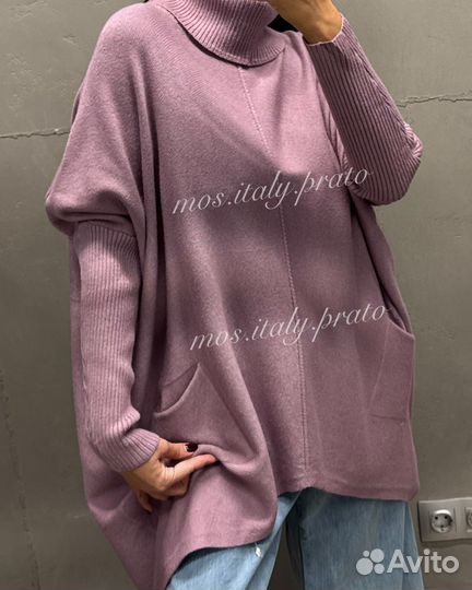 Кофта туника кашемир stock.Италия большие размеры