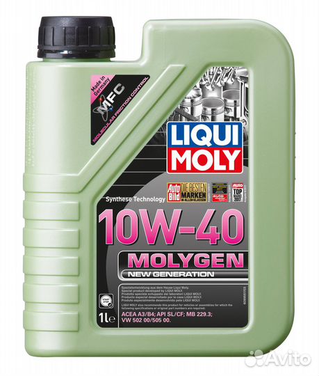 Масло моторное 10W40 liqui moly 1л нс-синтетика Mo