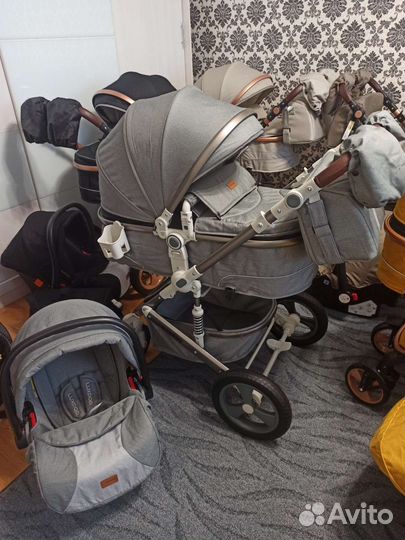 Детские коляски 3 в 1 Luxmom 518 новые с бесплатно