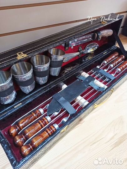 Наборы шампуров подарочные в кейсах