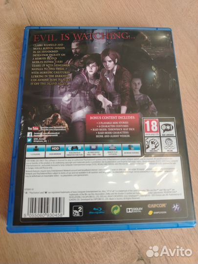 Resident Evil Revelations 2 диск для ps4