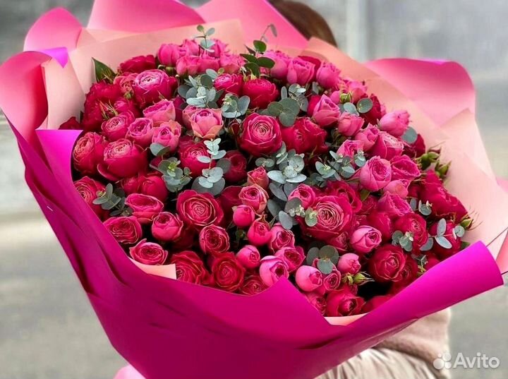 Букет из 9 пионовидных роз