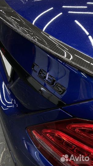 Диффузор с насадками C63 AMG+спойлер карбон W205