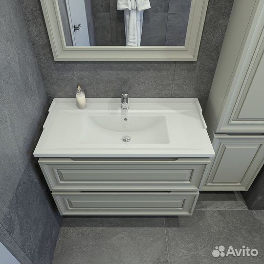 Тумба под раковину caprigo Ponza 90 серый матовый 13523-030.000.00.20