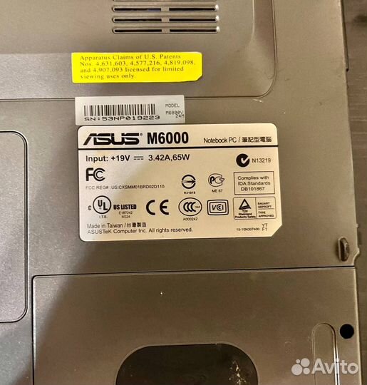 Ноутбук asus m6000