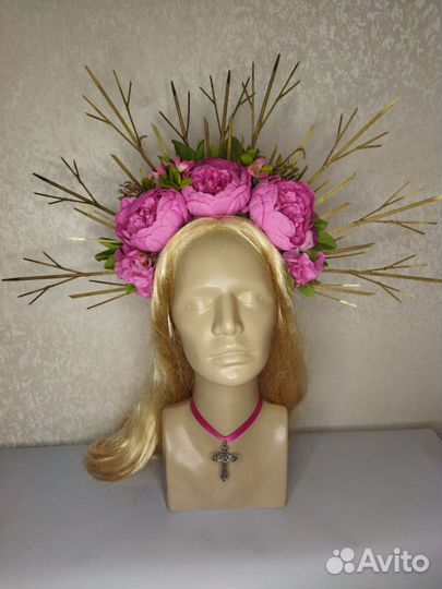 Ободок с Пионами