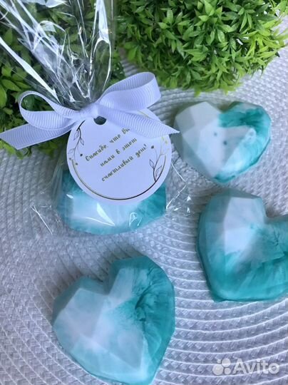 Бонбоньерки мыльные сердца