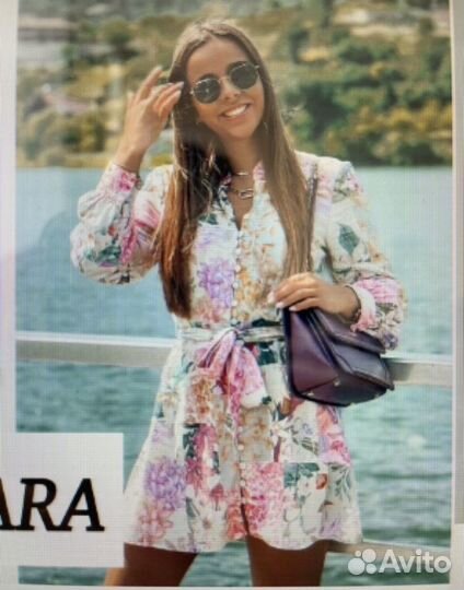 Платье zara лен
