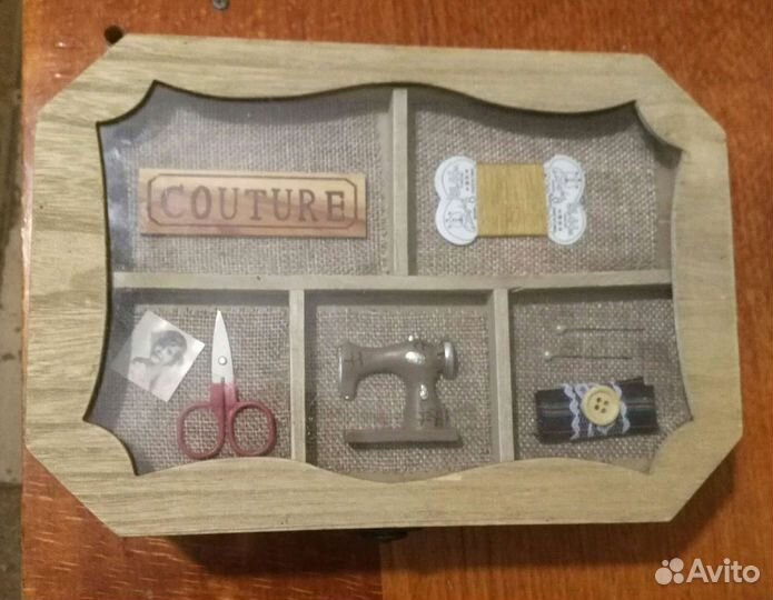 Шкатулка коробка для ниток и иголок украшений