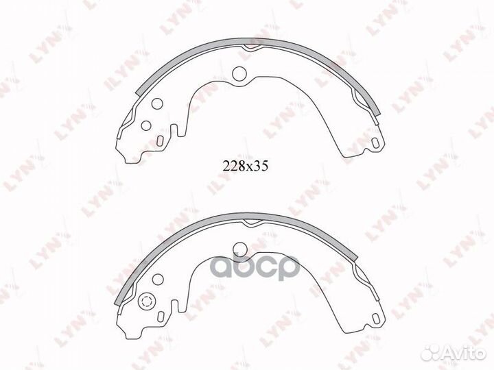 Колодки барабанные Задние D288,6x35 Subaru